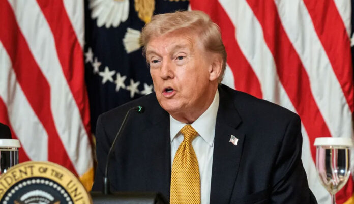 US President Donald Trump discussing Iran talks and delaying military strikes