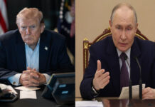 Trump–Putin Phone Call Sparks Global Attention as US and Russia Discuss Diplomatic Path to End Iran War Donald Trump and Vladimir Putin discussing Iran war diplomacy during a high-level phone call amid Middle East tensions.