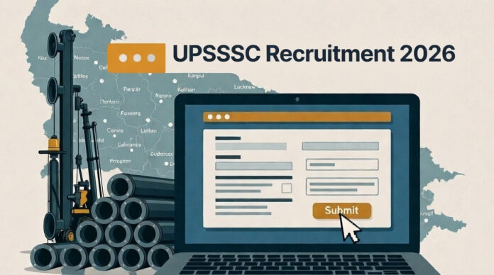 UPSSSC recruitment 2026 assistant boring technician vacancy irrigation department jobs Uttar Pradesh