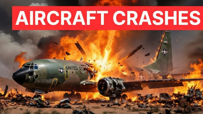 US KC-135 military refueling aircraft crash site in western Iraq during West Asia conflict