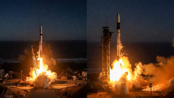 Minuteman III ballistic missile launch from Vandenberg Space Force Base during US military test