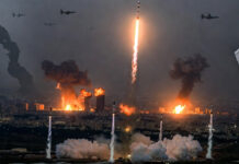 West Asia Crisis Escalates: Iran Launches Ballistic Missiles at Israel as US Announces Major Bombing Campaign on Tehran Targets Explosions and smoke over Tehran during US-Israel strikes in West Asia crisis, March 7 2026, with ballistic missile trails toward Israel