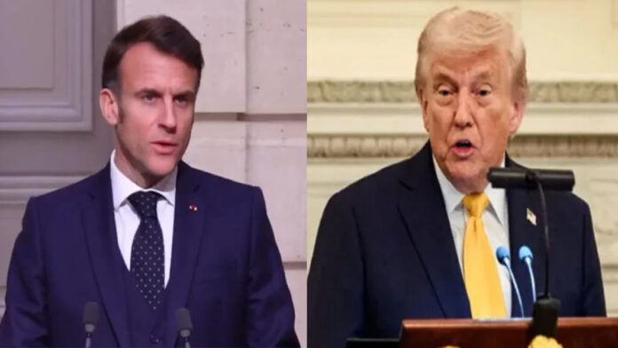 Emmanuel Macron and Donald Trump