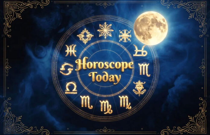 April 7, 2026 horoscope zodiac signs with moon in Libra illustration