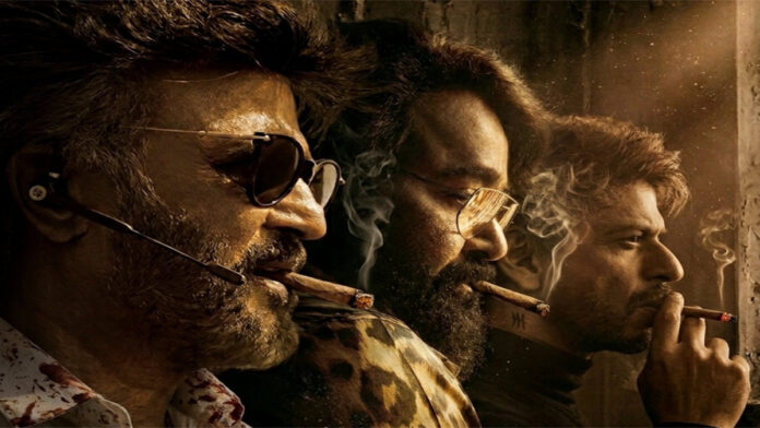 Rajinikanth on Jailer 2 film set during shooting wrap with crew and cinematic setup