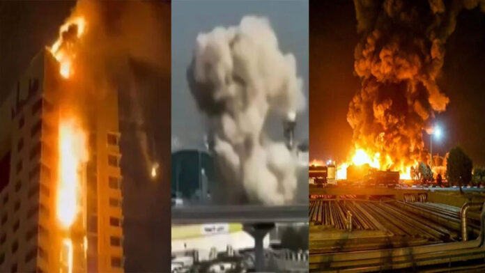Missile and drone attacks in Gulf region with explosion in Iran amid ceasefire collapse