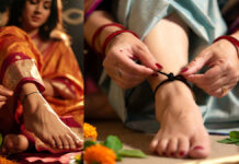 Black Thread in Astrology: Why the Right Knot and Timing Matter Black thread tied on ankle with knots for protection in astrology
