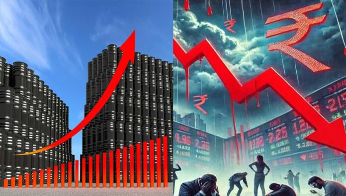 Brent Crude Hits $105.97, Sensex Falls Over 540 Points, Nifty Slips; FII Sell-Off Continues