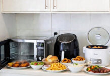 No LPG or Induction? These 3 Kitchen Appliances Can Help You Cook During Gas Shortage Kitchen appliances like microwave, air fryer, and electric cooker used for cooking without LPG during gas shortage