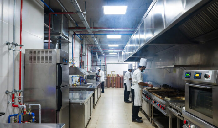 Commercial kitchen using PNG pipeline gas instead of LPG cylinders in Delhi