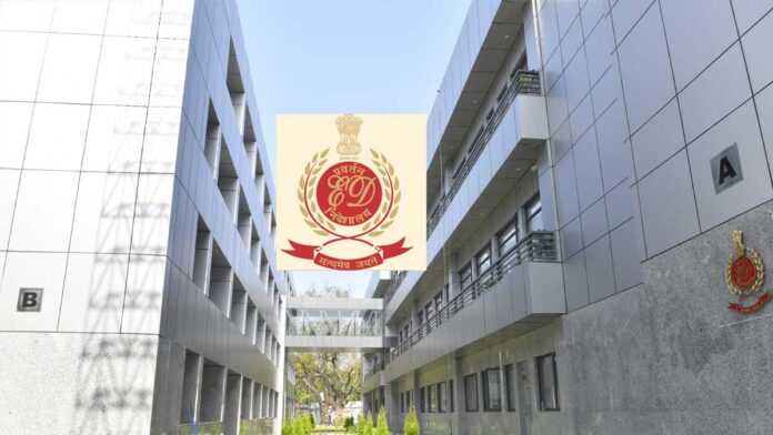 Enforcement Directorate officers conducting raids at business locations in Kolkata during investigation