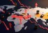 The World Is Paying for a War It Didn’t Start: IMF Warns of Global Economic Fallout Global economic slowdown concept with rising oil prices and inflation due to war