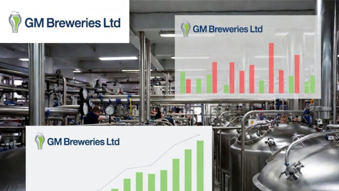 GM Breweries plant with production and financial growth concept