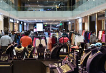 India’s Consumer Sector Faces Mixed Outlook: Strong Jewelry, Apparel Growth but Margin Pressures Mount Indian shopping mall with apparel stores and jewelry outlets showing strong consumer demand amid rising costs