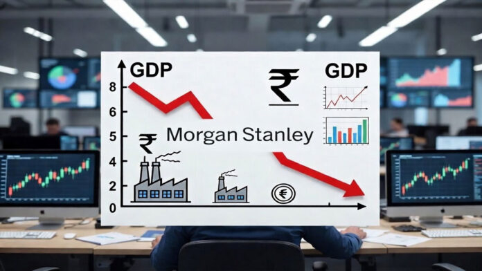 India GDP growth chart decline with economic analysis visuals