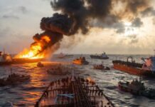 Hormuz Crisis Escalates: Iran Intercepts 14 India-Bound Oil Tankers, Gunfire Reported in Strategic Strait Oil tankers halted in Strait of Hormuz with Iranian patrol boats amid rising maritime tensions