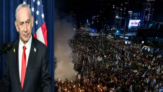 Israel protests Netanyahu pressure elections security crisis April 2026