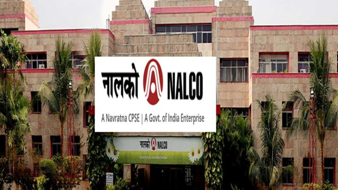 NALCO aluminium plant operations with industrial refinery and workers in safety gear