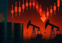 Oil Slumps 16%, Stocks Rally After US-Iran Ceasefire Oil price drop chart with rising stock market graphs after US Iran ceasefire