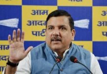 AAP Moves to Disqualify 7 Rajya Sabha MPs After Defection to BJP, Sparks Legal Showdown AAP leaders submitting petition to Rajya Sabha Chairman over MP disqualification issue