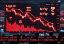 Indian Stock Market Opens Lower: Sensex Falls Over 200 Points, Nifty Slips Below 24,050 on PSU Bank Sell-Off Sensex Nifty fall April 28 2026 PSU bank selloff Indian stock market opening