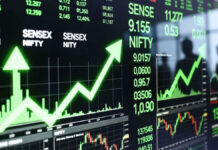 Sensex Surges 919 Points, Nifty Tops 24,000 Mark Indian stock market rally with Sensex and Nifty showing strong gains on trading screens