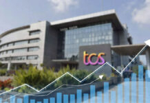 TCS Q4 Profit Jumps to ₹13,718 Cr, ₹31 Dividend Declared TCS headquarters building with financial results growth concept