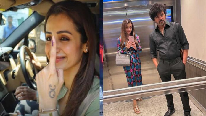 Trisha Krishnan’s Post Sparks Buzz During Tamil Nadu Polls, Fans Link It to Thalapathy Vijay