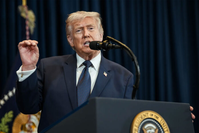 Donald Trump national address on US Iran war claiming Iran navy destroyed and leadership eliminated