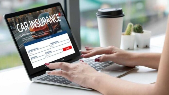 A car owner reviewing car insurance add-ons and premium costs online before policy renewal