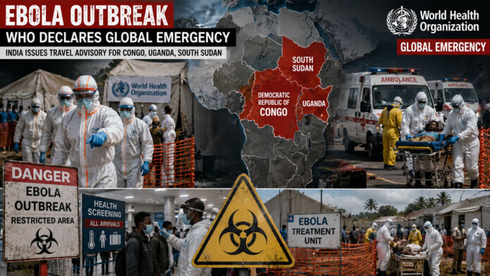 Healthcare workers in protective suits during Ebola emergency response operations in Africa