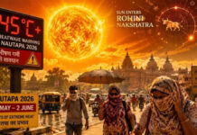 Heatwave Alert in India: IMD Issues Red Alert as Temperatures Cross 46°C During Nautapa People shielding themselves from extreme heat during severe heatwave conditions in Delhi