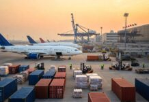 India’s Air Cargo Sector Hits Record 3.72 Million Metric Tons, Strengthening Global Logistics Position Cargo aircraft and freight containers at an Indian airport logistics terminal