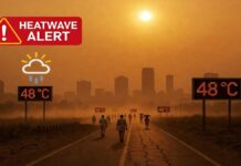 India Reels Under Extreme Heatwave as Temperatures Cross 48°C; IMD Issues Nationwide Alerts People struggle under extreme heatwave conditions in India as temperatures cross 48 degrees Celsius in multiple cities