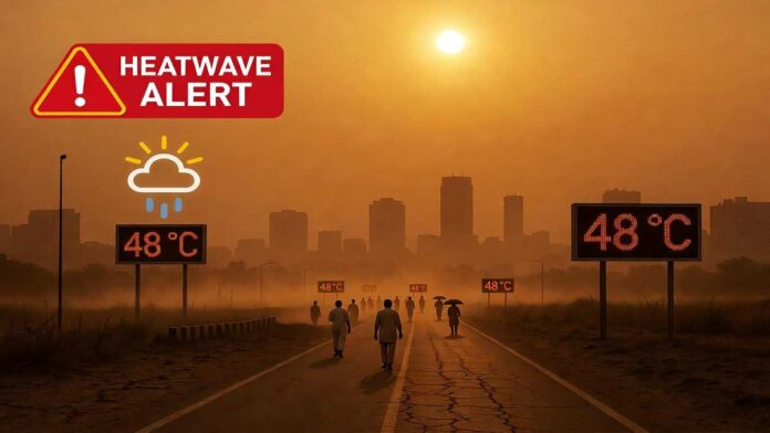 People struggle under extreme heatwave conditions in India as temperatures cross 48 degrees Celsius in multiple cities