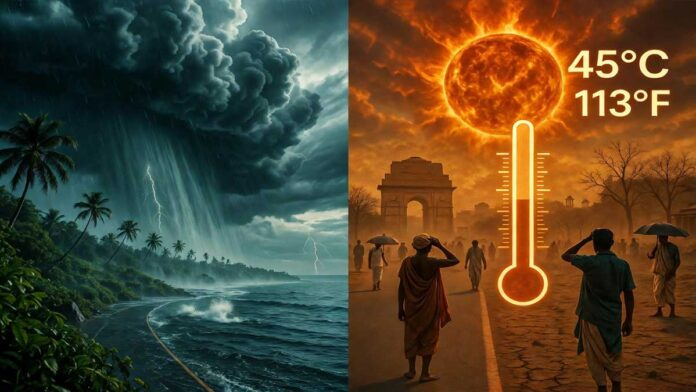 India experiences early monsoon in Andaman region while North India suffers severe heatwave conditions