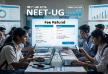 NTA Opens NEET-UG 2026 Fee Refund Portal, Students Asked to Submit Bank Details Before May 27 Students checking the NEET-UG 2026 fee refund portal on laptops after NTA announces refund process and retest