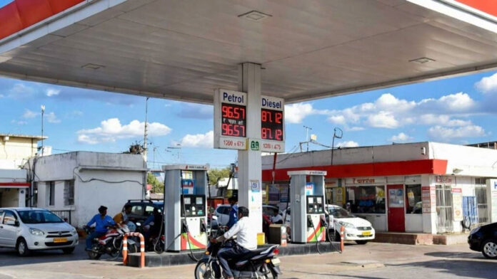 Petrol-Diesel Price Hike Across India Petrol and diesel prices rising in India with fuel station price boards showing increased rates