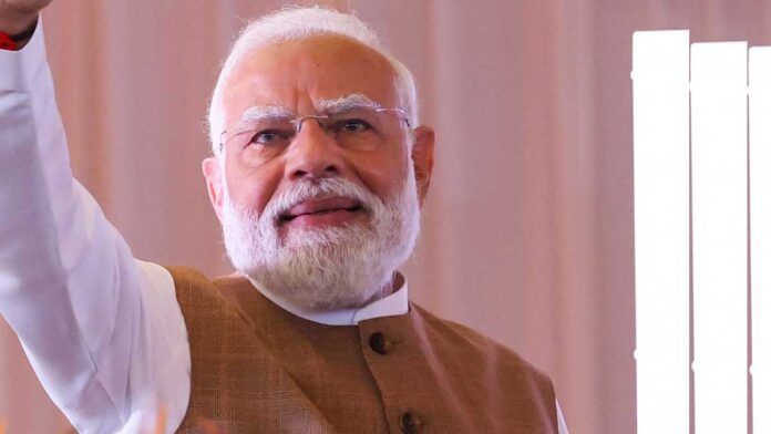 Prime Minister Narendra Modi boarding aircraft before departing for UAE and Europe diplomatic tour