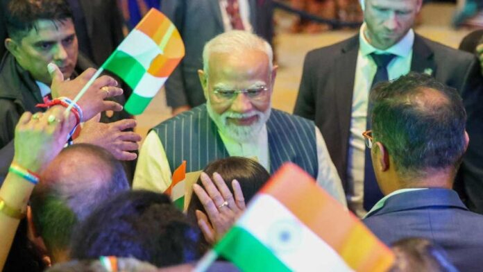 Prime Minister Narendra Modi receives a warm welcome from the Indian diaspora during his visit to the Netherlands
