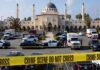 San Diego Mosque Shooting: Five Dead Including Two Suspects in California Islamic Center Attack Police officers and emergency vehicles outside a mosque in San Diego after a deadly shooting incident