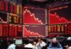 Indian Stock Market Opens Lower — Banking Stocks Drag BSE Sensex & Nifty 50 Into Red Indian stock market decline Sensex Nifty red screen trading floor Mumbai