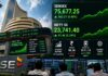 Stock Market Today: Sensex Jumps Over 300 Points, Nifty Crosses 23,750 as IT and Banking Stocks Rally Indian stock market update showing Sensex and Nifty trading higher with green market indicators