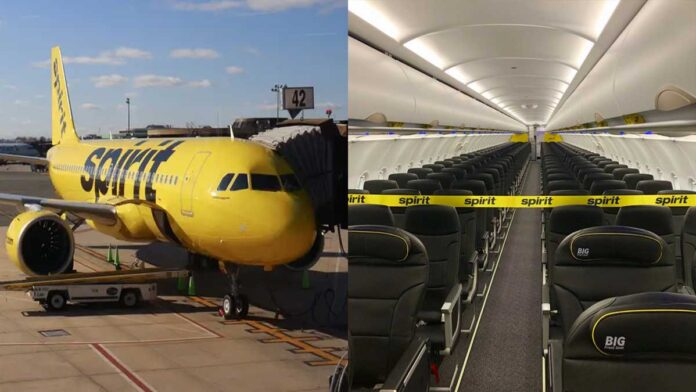 Spirit Airlines aircraft grounded shutdown 2026 airport empty runway USA aviation crisis