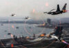 US Airstrikes on Iran: America Targets Missile Sites Near Hormuz Strait Amid Rising Middle East Tensions US military fighter jets conducting airstrikes near Iranian missile launch sites close to the Hormuz Strait