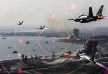 US Airstrikes on Iran: America Targets Missile Sites Near Hormuz Strait Amid Rising Middle East Tensions US military fighter jets conducting airstrikes near Iranian missile launch sites close to the Hormuz Strait