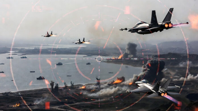 US Targets Iranian Missile Sites Near Hormuz Strait US military fighter jets conducting airstrikes near Iranian missile launch sites close to the Hormuz Strait
