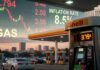 US Wholesale Inflation Hits Highest Level Since 2022 as Energy Prices Surge Amid Iran Conflict Fuel prices rising at a US gas station as inflation and energy costs surge across the economy