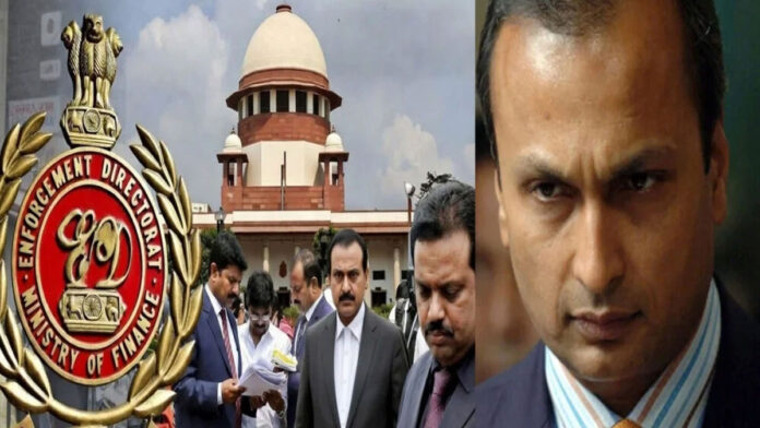 Industrialist Anil Ambani arrives at a court hearing after the Bombay High Court granted interim relief in a Black Money Act-related case.