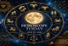 Horoscope Today June 22 2026: Moon Sign Predictions for Aries to Pisces by Pandit Ajay Kaushik Pandit Ajay Kaushik’s moon sign horoscope for June 22, 2026 covers career, money, love, health, remedies and donation tips for all 12 zodiac signs.